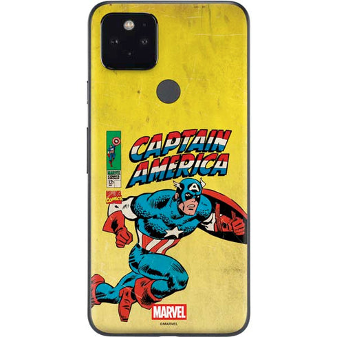 Marvel Classic Comics Captain America Google Pixel 5 Skin